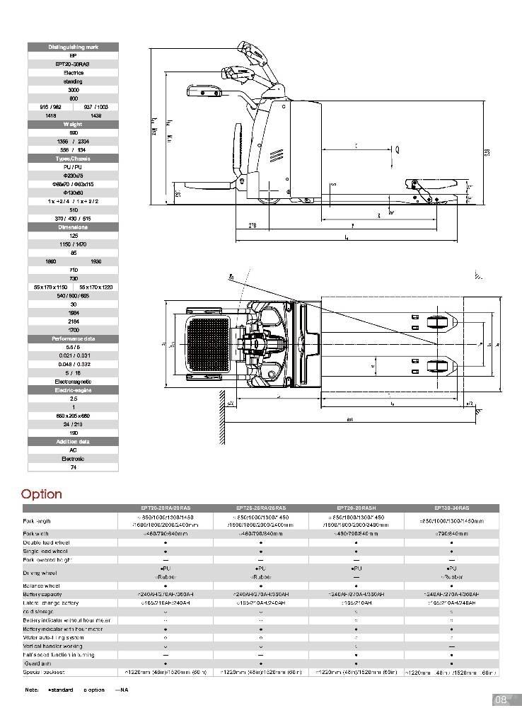 EP EPT 20-30 RAS 平台型低架升降機
