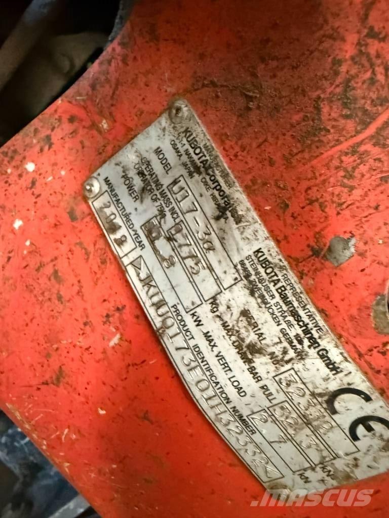 Kubota U 17-3 小型挖土機/掘鑿機<7t(小型挖掘機)