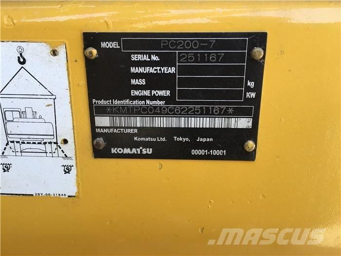 Komatsu PC 200-7 履帶式 挖土機/掘鑿機/挖掘機