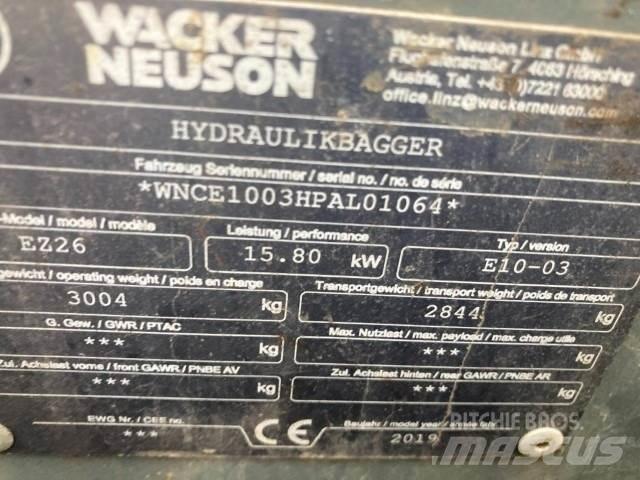 Wacker EZ26 小型挖土機/掘鑿機<7t(小型挖掘機)