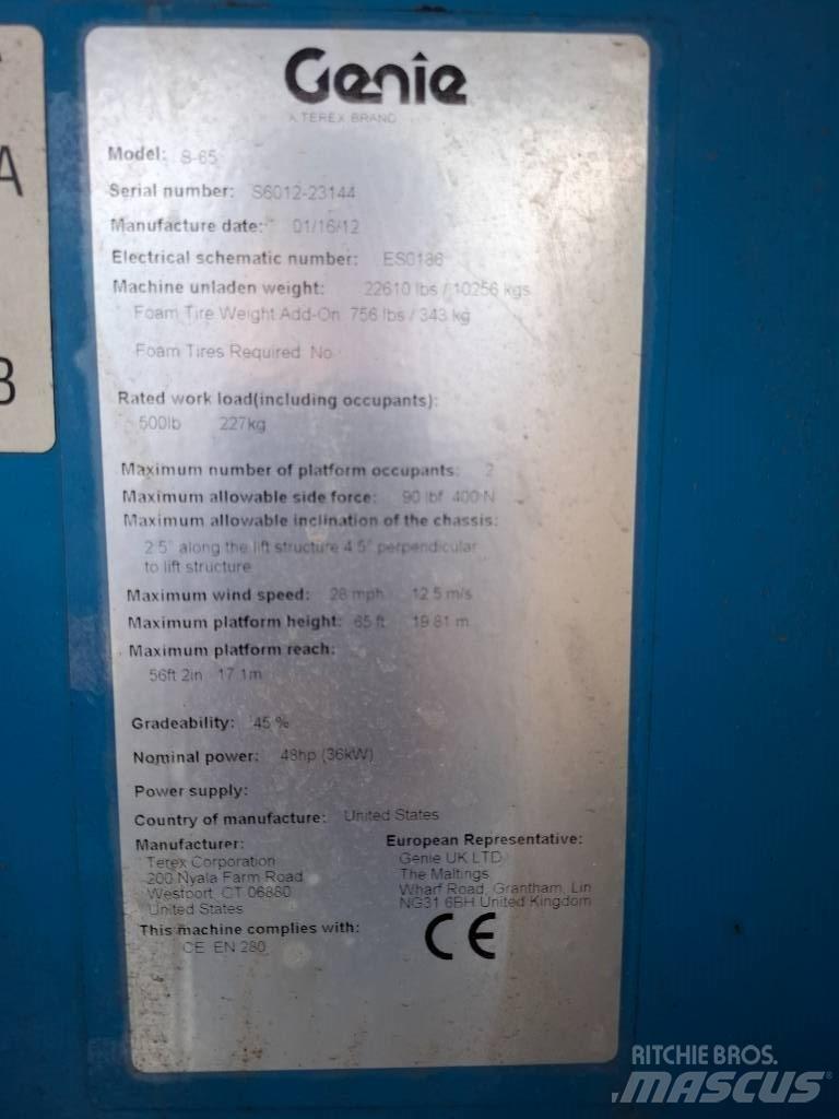 Genie S 65 伸縮臂高空作業車