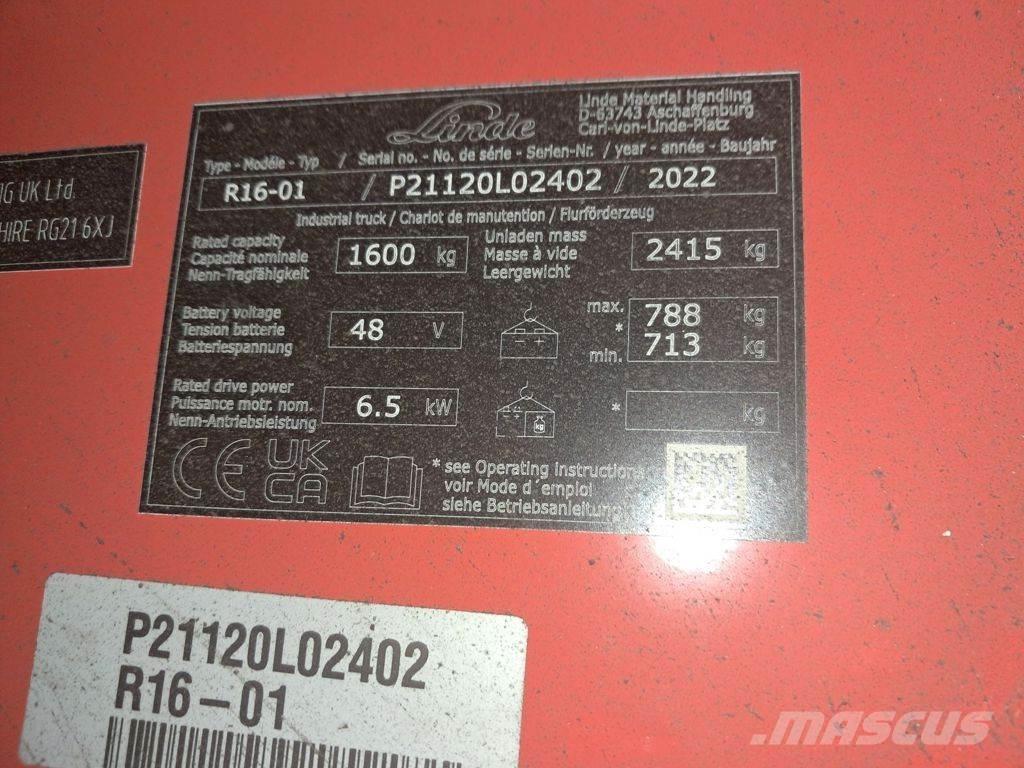 Linde R16-01 電動堆高機