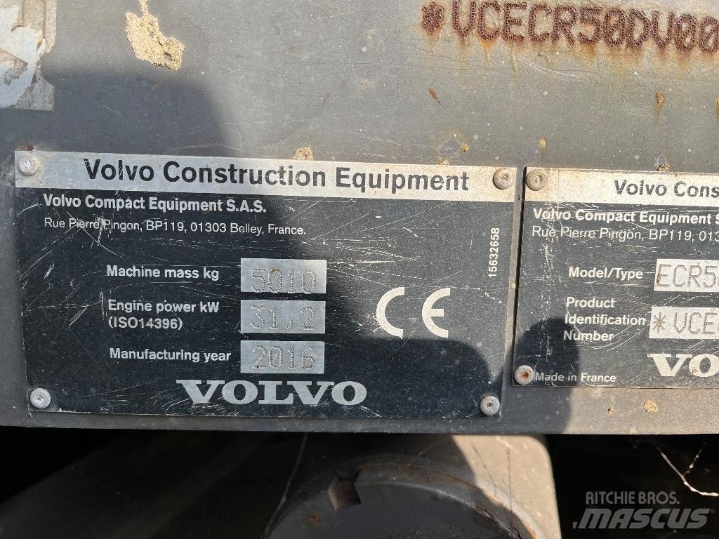 Volvo ECR 50 D 小型挖土機/掘鑿機<7t(小型挖掘機)