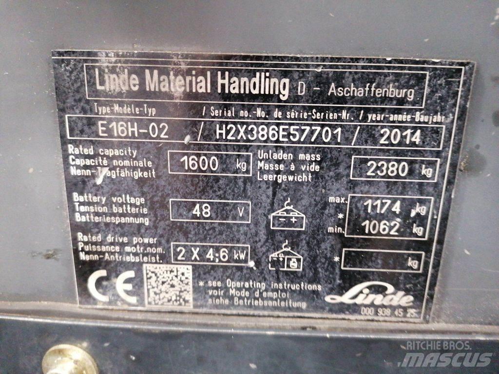 Linde E16H-02 電動堆高機