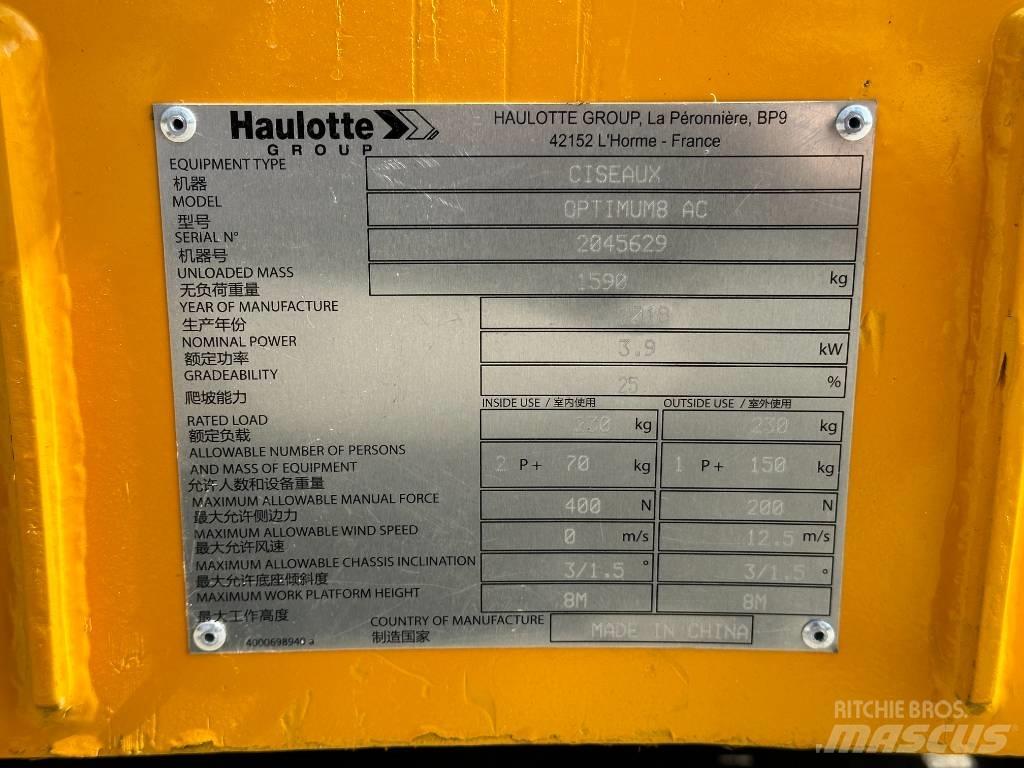 Haulotte OPTIMUM 8 剪式升降機