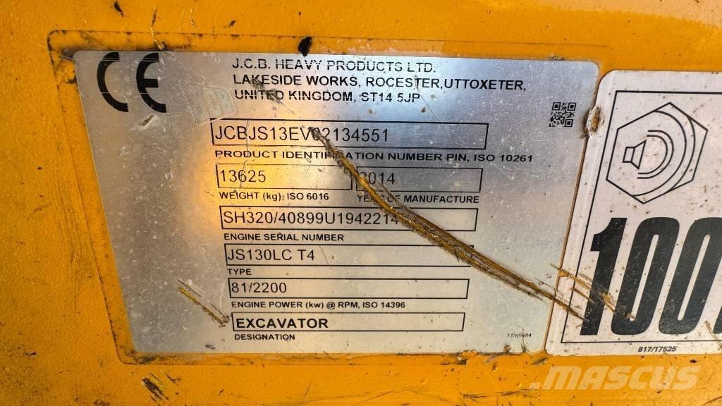 JCB JS 130 LC 履帶式 挖土機/掘鑿機/挖掘機