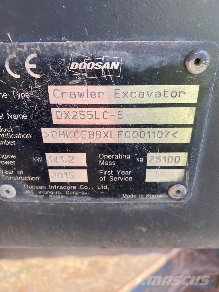Doosan DX 255 LC-5 履帶式 挖土機/掘鑿機/挖掘機