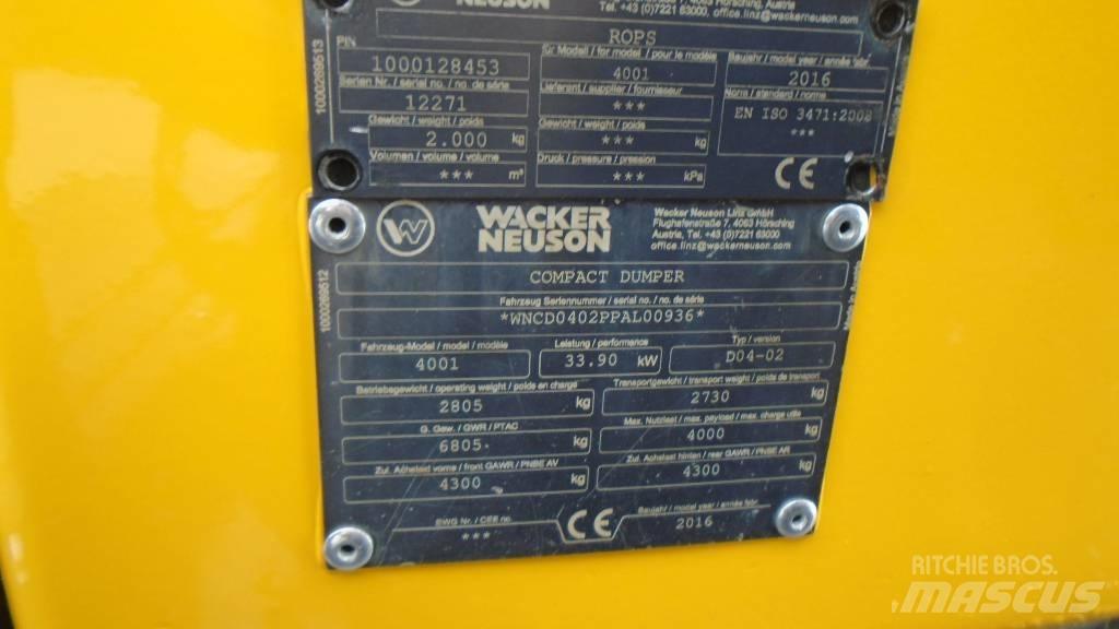 Wacker Neuson 4001 s 側卸礦車