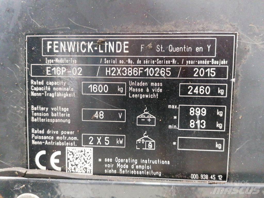 Linde E16P-02 電動堆高機