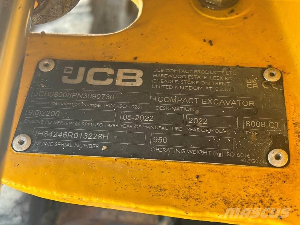 JCB MICRO 8008 小型挖土機/掘鑿機<7t(小型挖掘機)