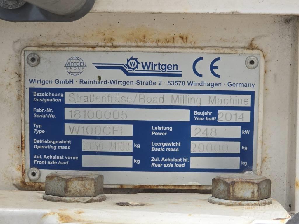 Wirtgen W 100 CFI 瀝青冷銑刨機/銑床
