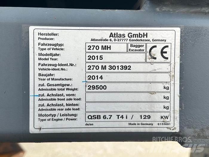 Atlas 270MH 廢棄物/工業用操作車