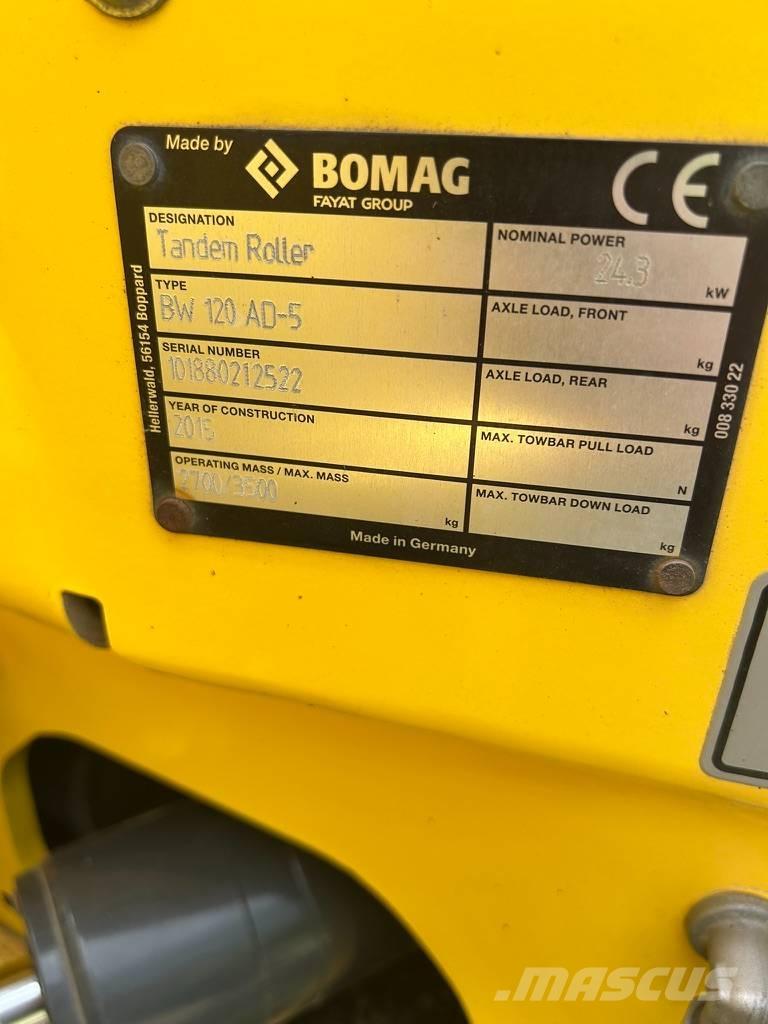 Bomag BW 120 AD-5 雙輪滾壓機