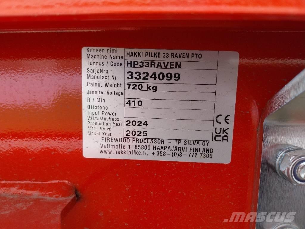 Hakki Pilke Raven 33 木材分離器和切割機