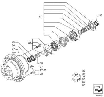 Kobelco - ax - 71470981 傳動裝置