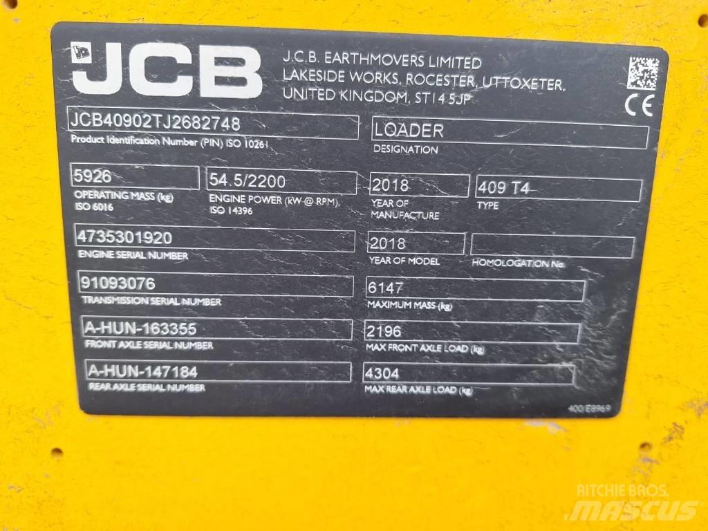 JCB 409 NE T4 輪胎式裝載機
