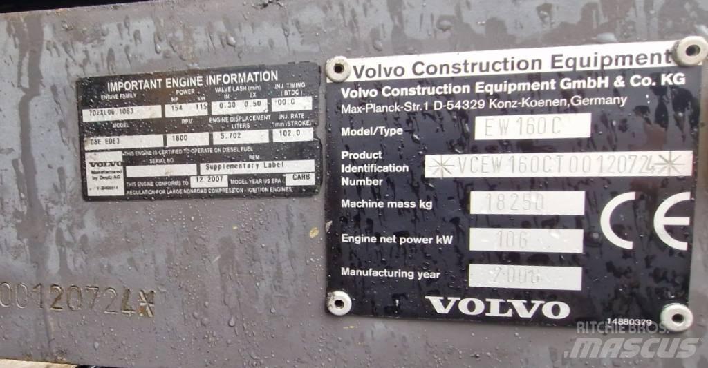 Volvo EW160C 旋轉式挖土機/掘鑿機/挖掘機