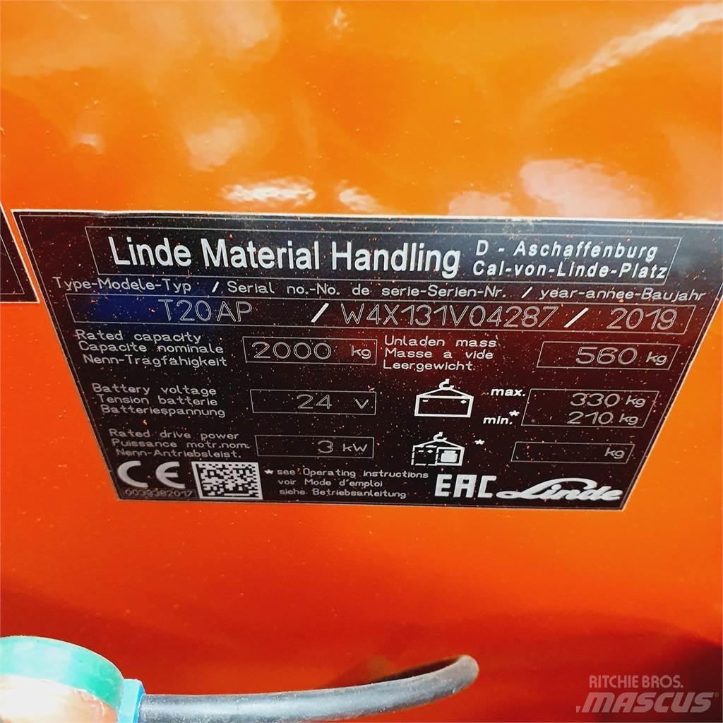 Linde T20AP kurz 低架升降機