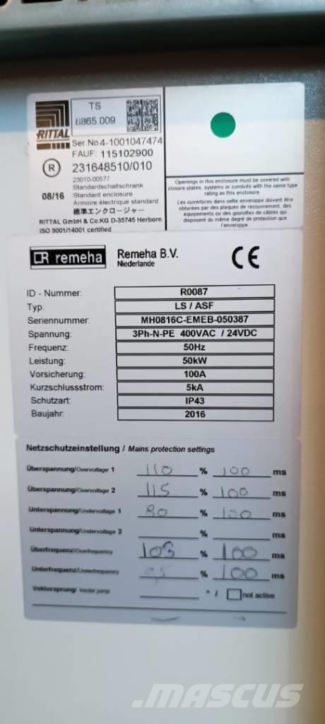  Remeha ELW 50-100 天然氣發電機