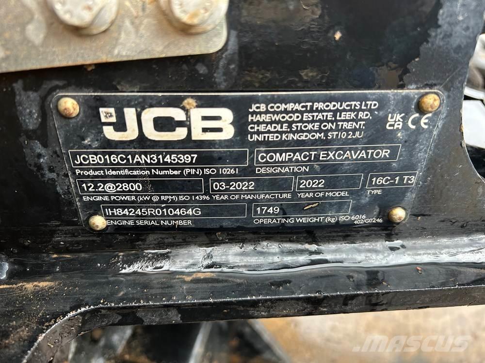 JCB 16C-1 小型挖土機/掘鑿機<7t(小型挖掘機)