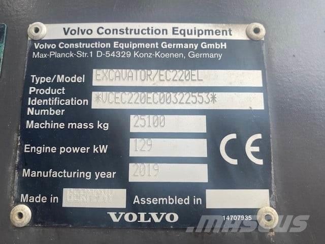 Volvo EC220EL 履帶式 挖土機/掘鑿機/挖掘機