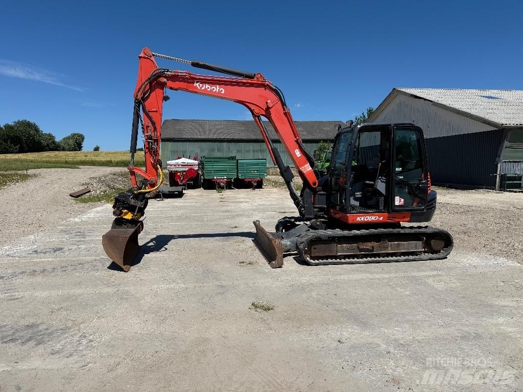 Kubota KX080-4 中型挖土機/掘鑿機/挖掘機 7t-12t