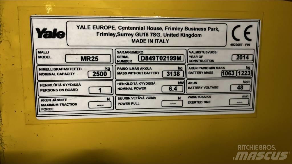 Yale MR25 前伸式堆高機(叉車)