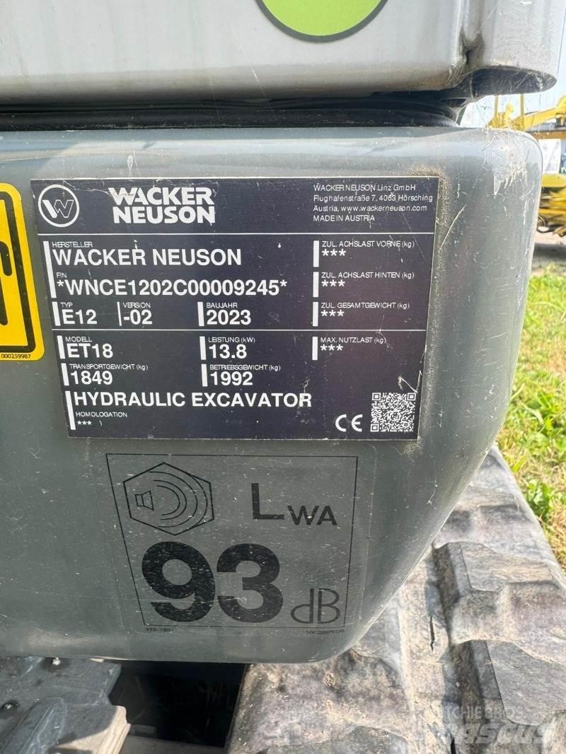 Wacker ET 18 小型挖土機/掘鑿機<7t(小型挖掘機)