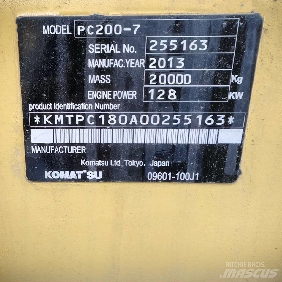 Komatsu pc200-7 履帶式 挖土機/掘鑿機/挖掘機