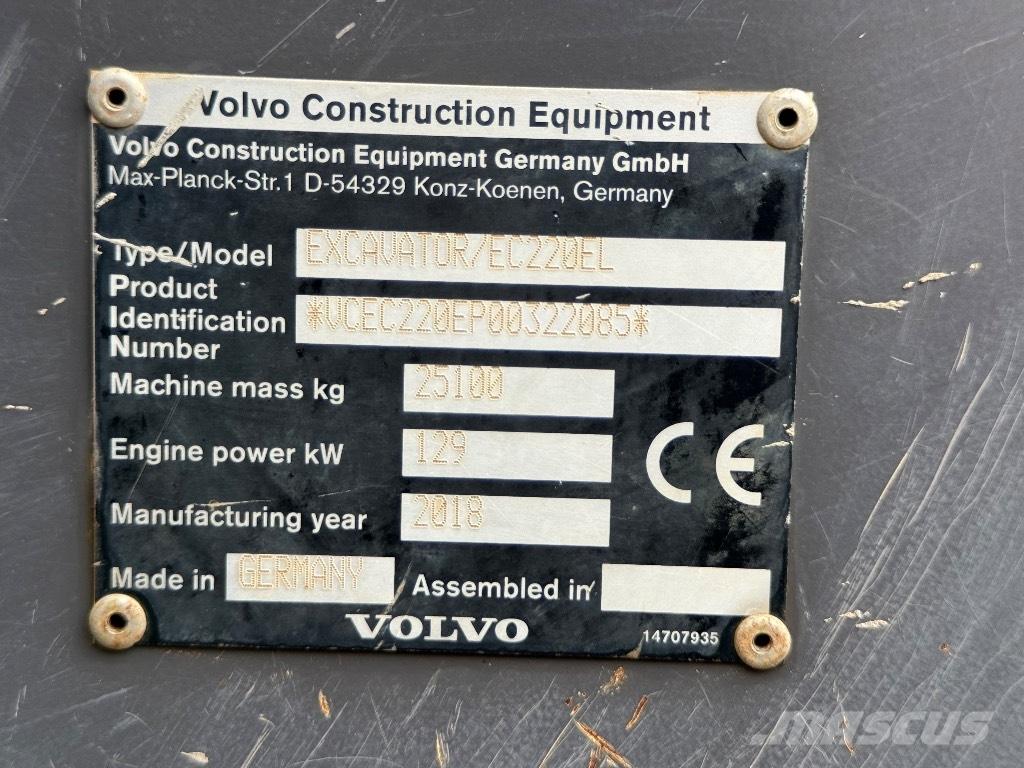 Volvo EC 220 EL 履帶式 挖土機/掘鑿機/挖掘機