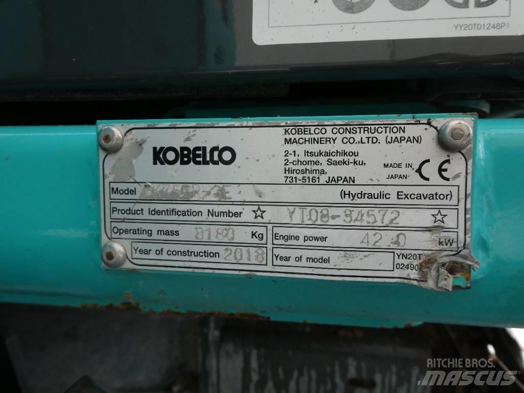 Kobelco SK 75 SR-3E 中型挖土機/掘鑿機/挖掘機 7t-12t