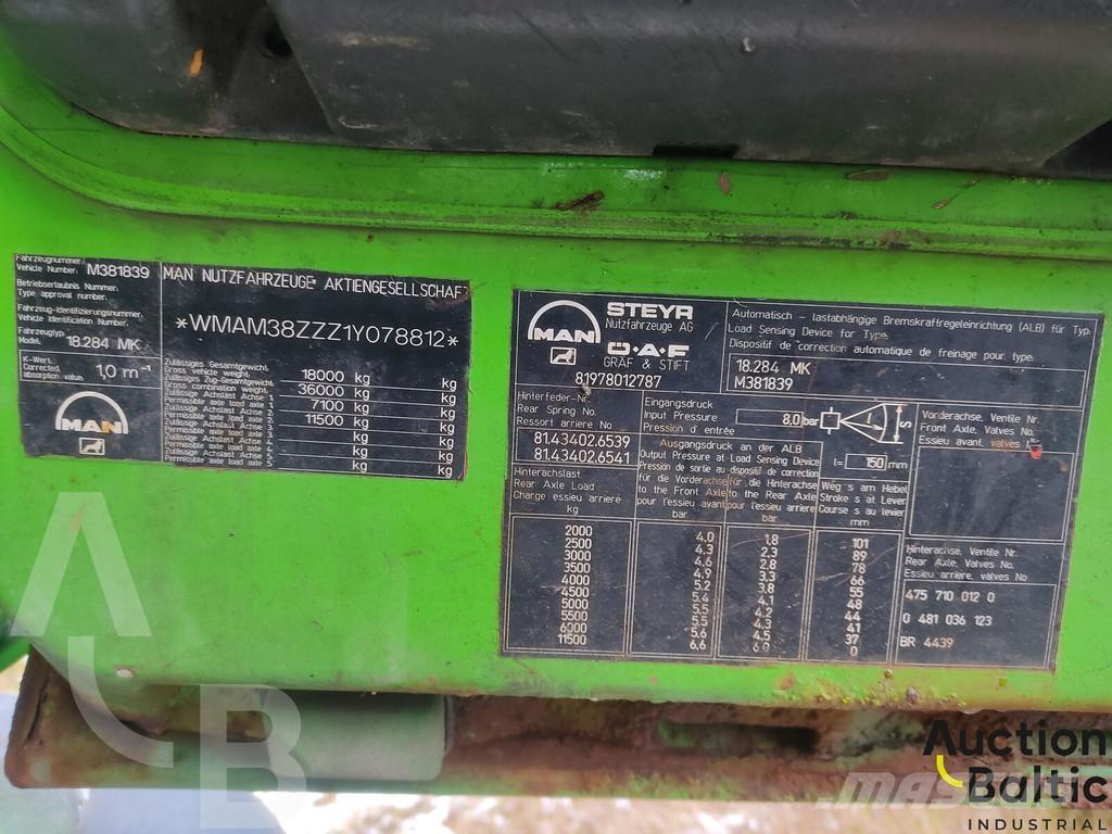 MAN 18.284 裝載運輸卡車