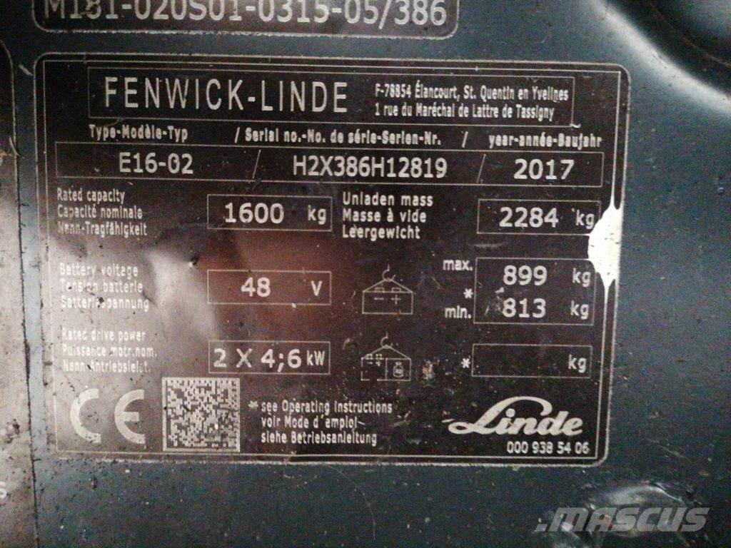 Linde E16-02 電動堆高機