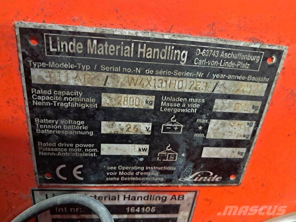 Linde T30 低架升降機