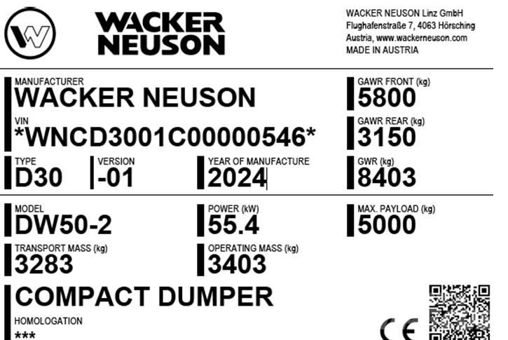 Wacker Neuson DW50-2 側卸礦車