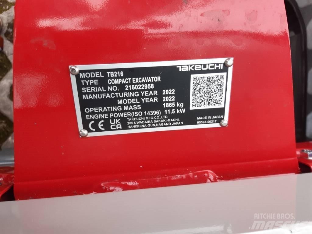 Takeuchi TB216 V2 小型挖土機/掘鑿機<7t(小型挖掘機)