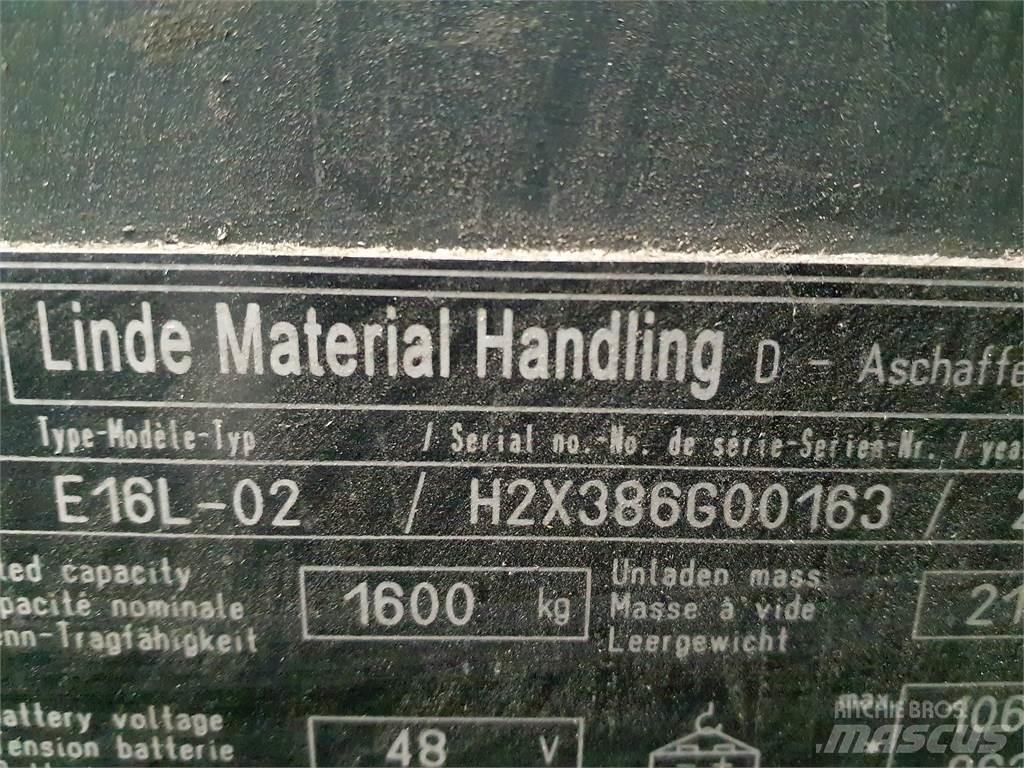 Linde E16L 電動堆高機
