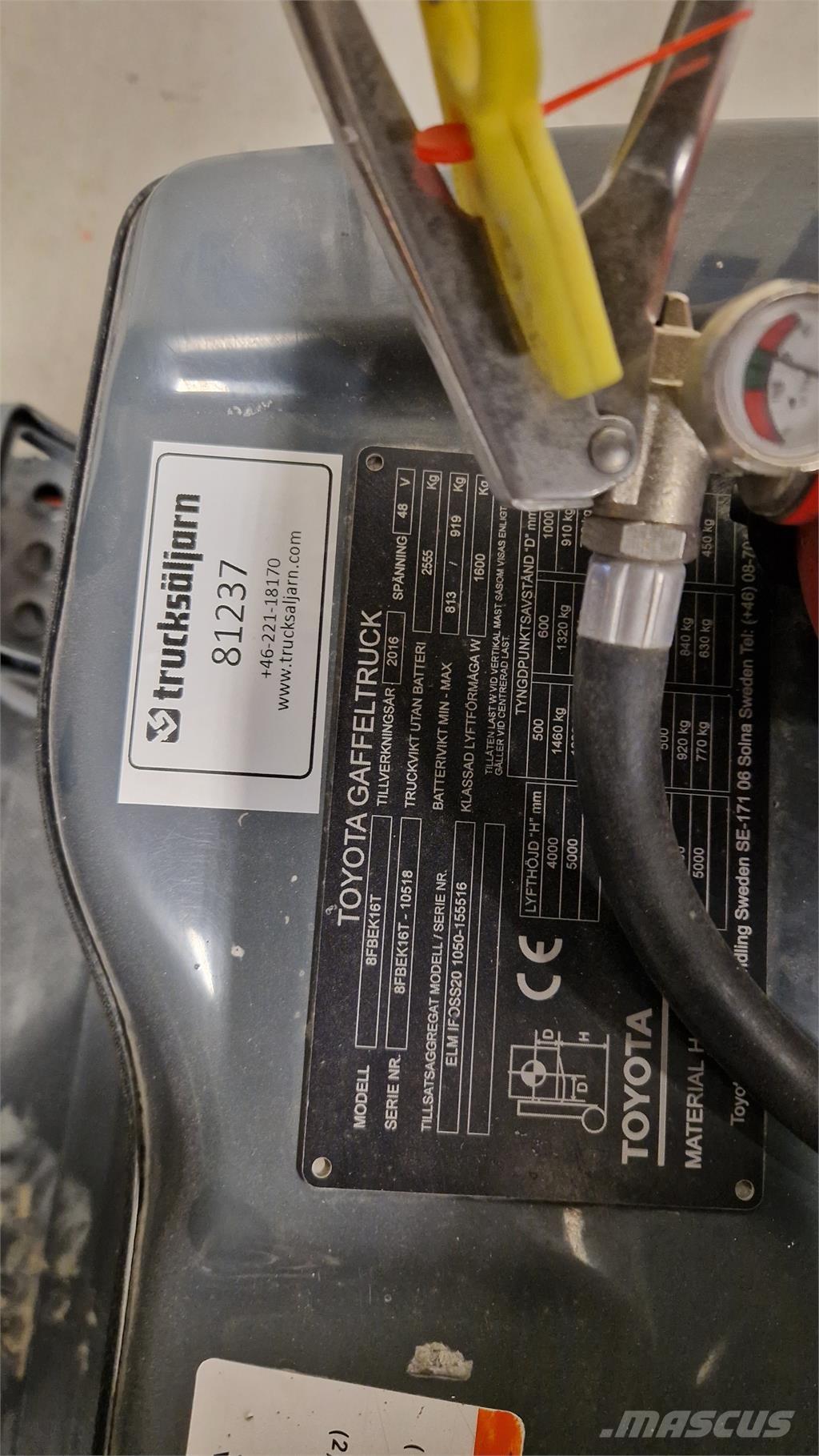 Toyota 8FBEK16T 電動堆高機