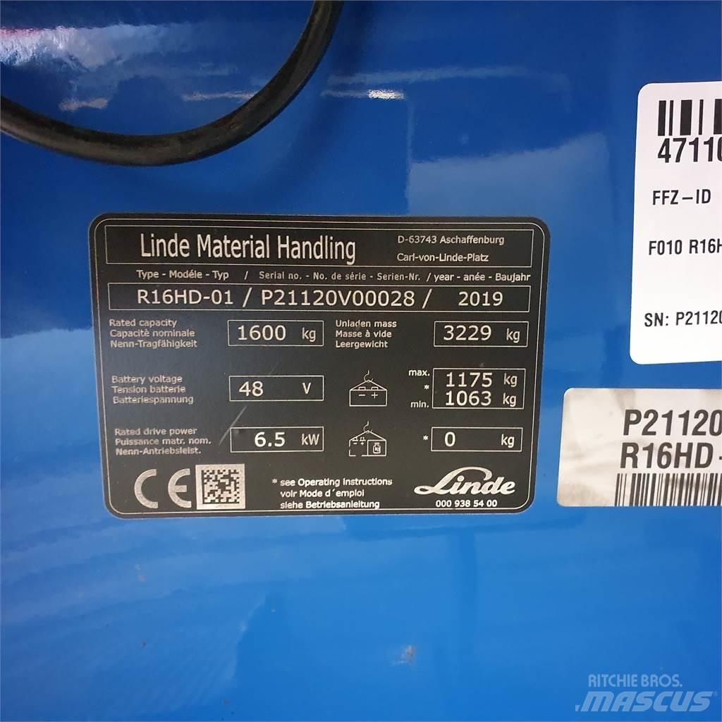 Linde R16HD 前伸式堆高機(叉車)