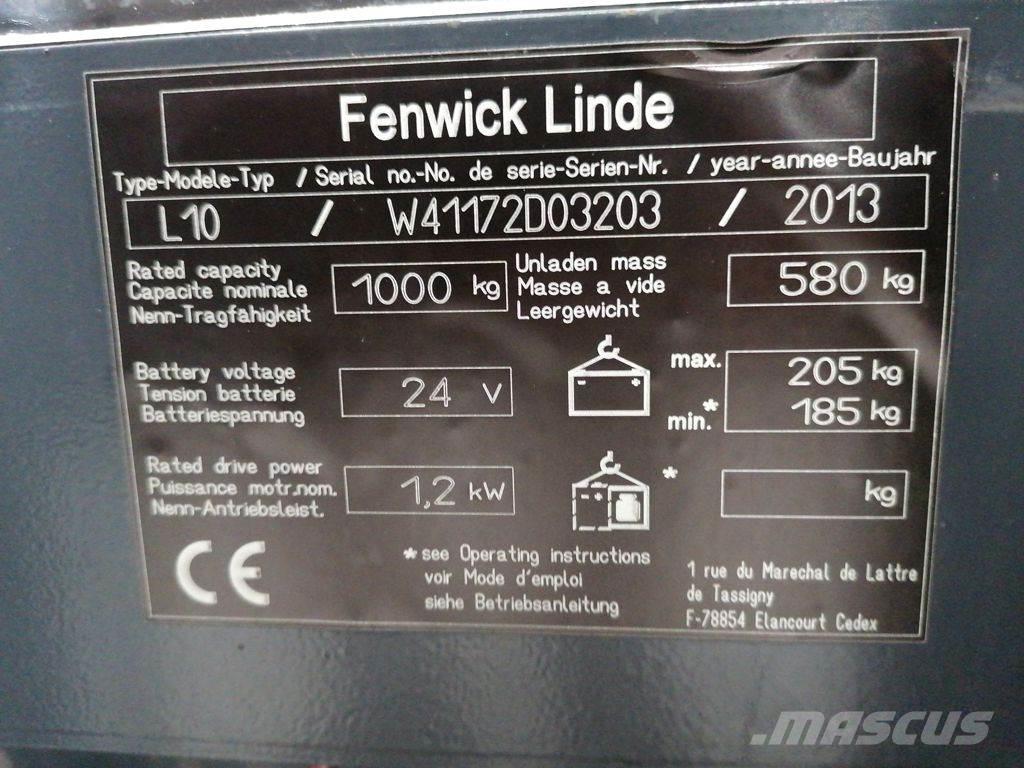 Linde L10 行走控制式堆積機