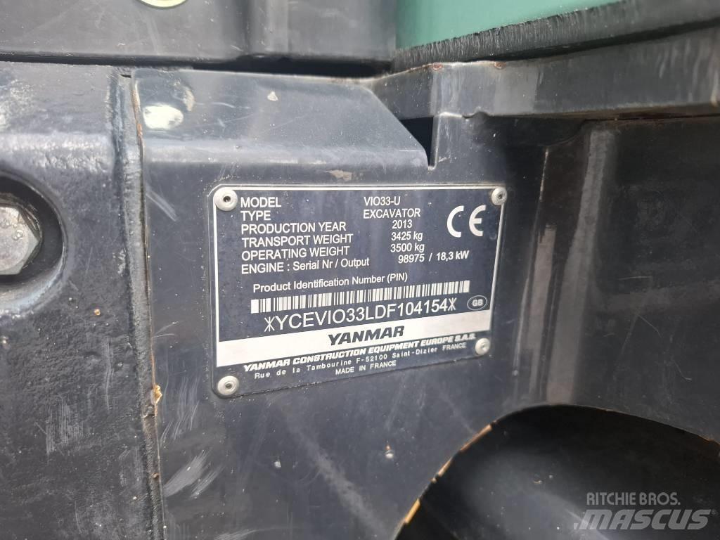 Yanmar Vio 33 U 小型挖土機/掘鑿機<7t(小型挖掘機)