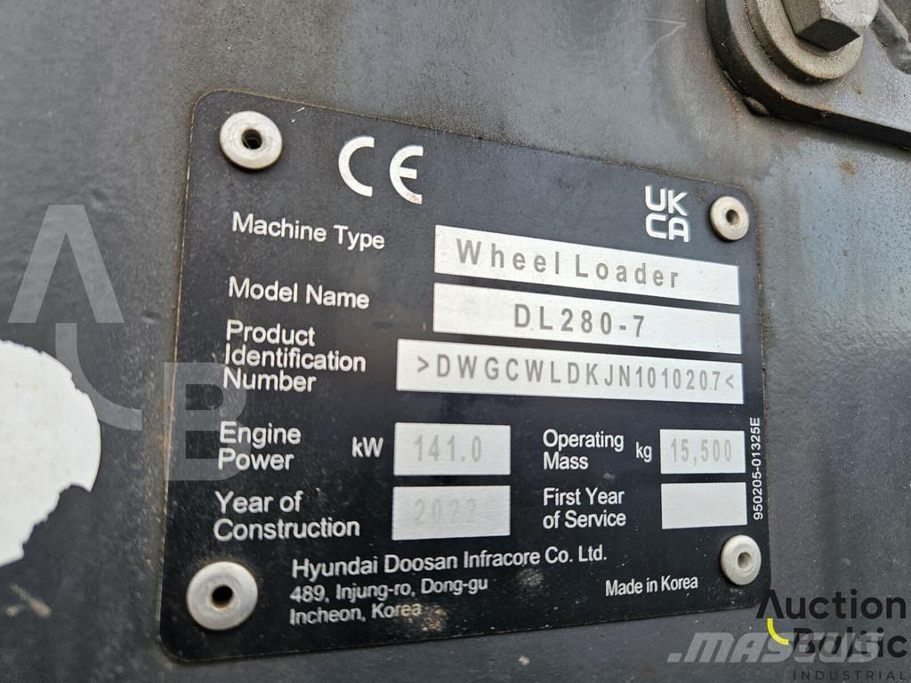 Doosan DL280-7 輪胎式裝載機