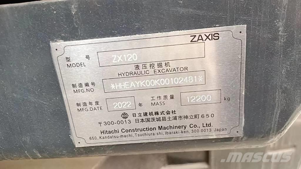 Hitachi ZX 120-6 小型挖土機/掘鑿機<7t(小型挖掘機)