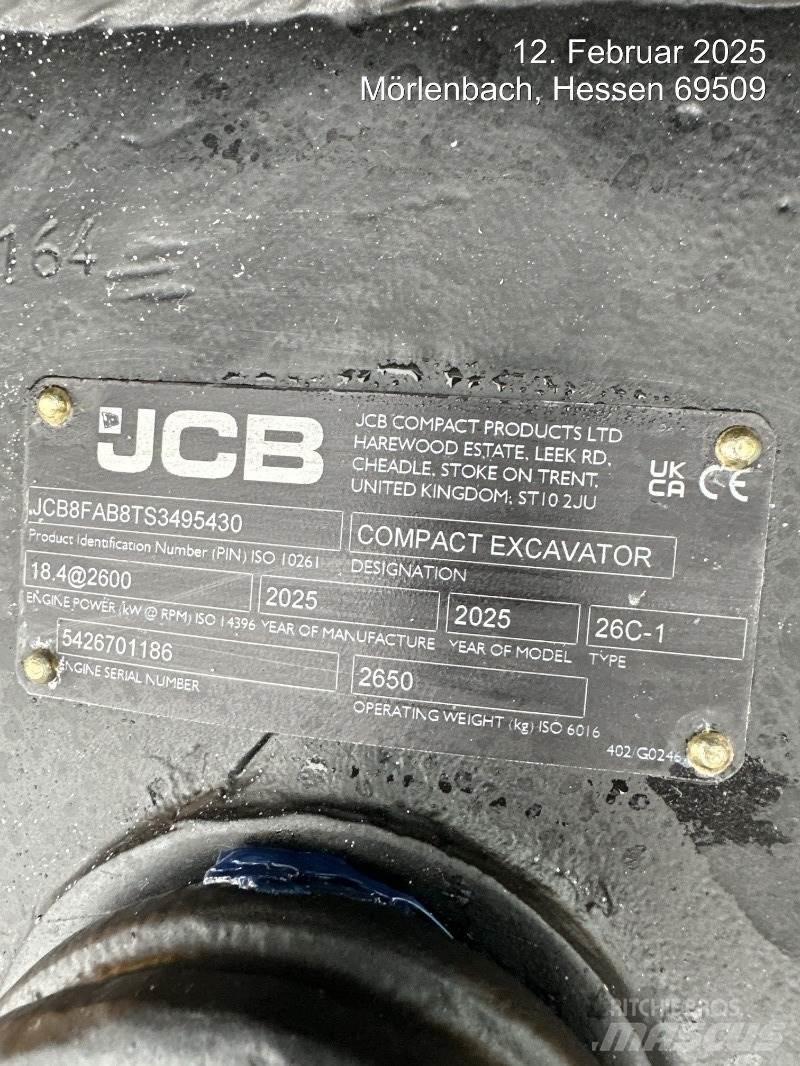 JCB 26C-1 小型挖土機/掘鑿機<7t(小型挖掘機)