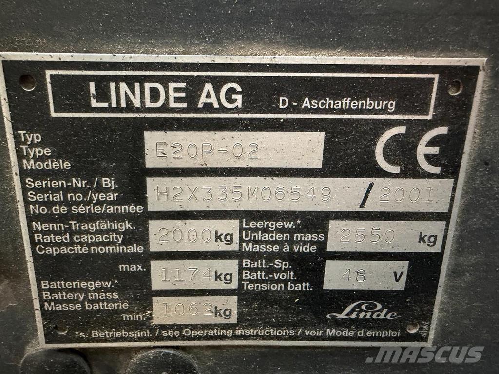 Linde E20P-02 電動堆高機