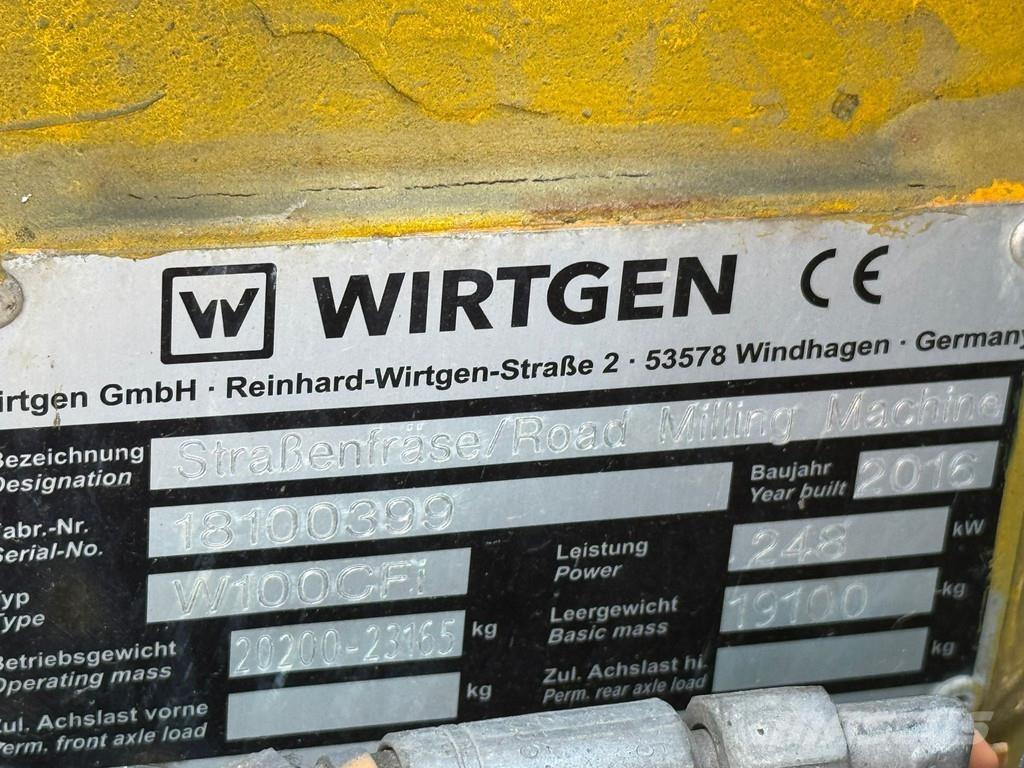 Wirtgen W100CFI 瀝青冷銑刨機/銑床