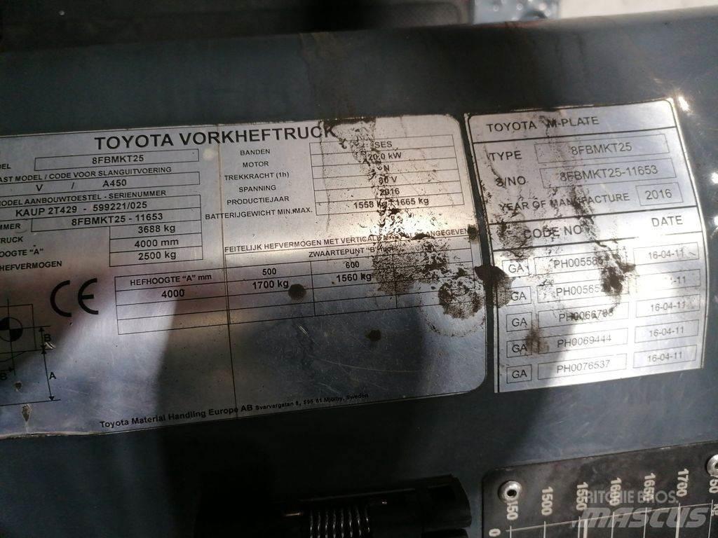 Toyota 8FBMKT25 電動堆高機