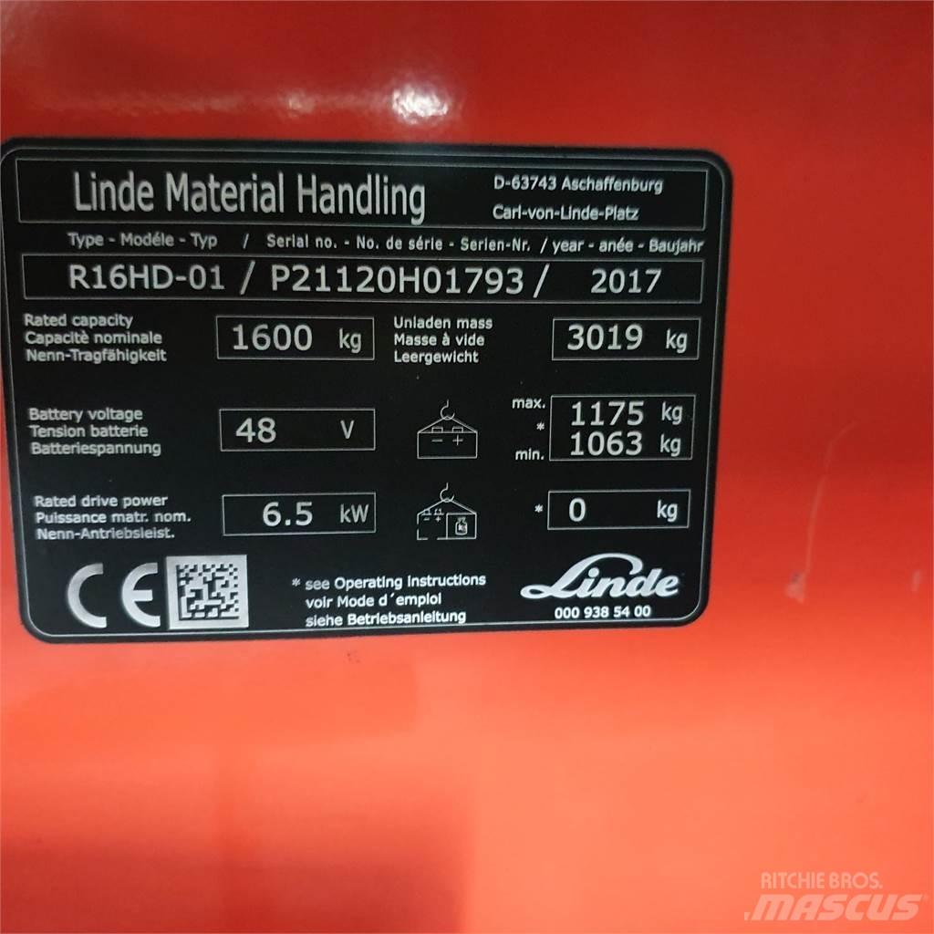 Linde R16HD 前伸式堆高機(叉車)