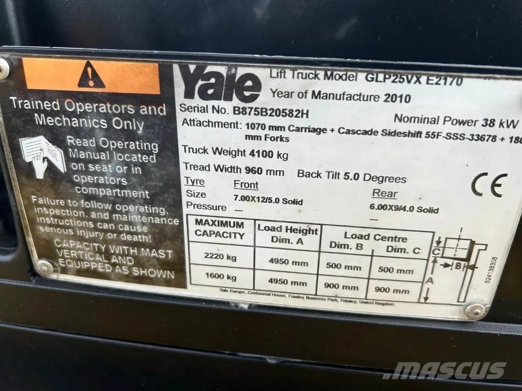 Yale 2.5 Heftruck 液化石油氣LPG卡車