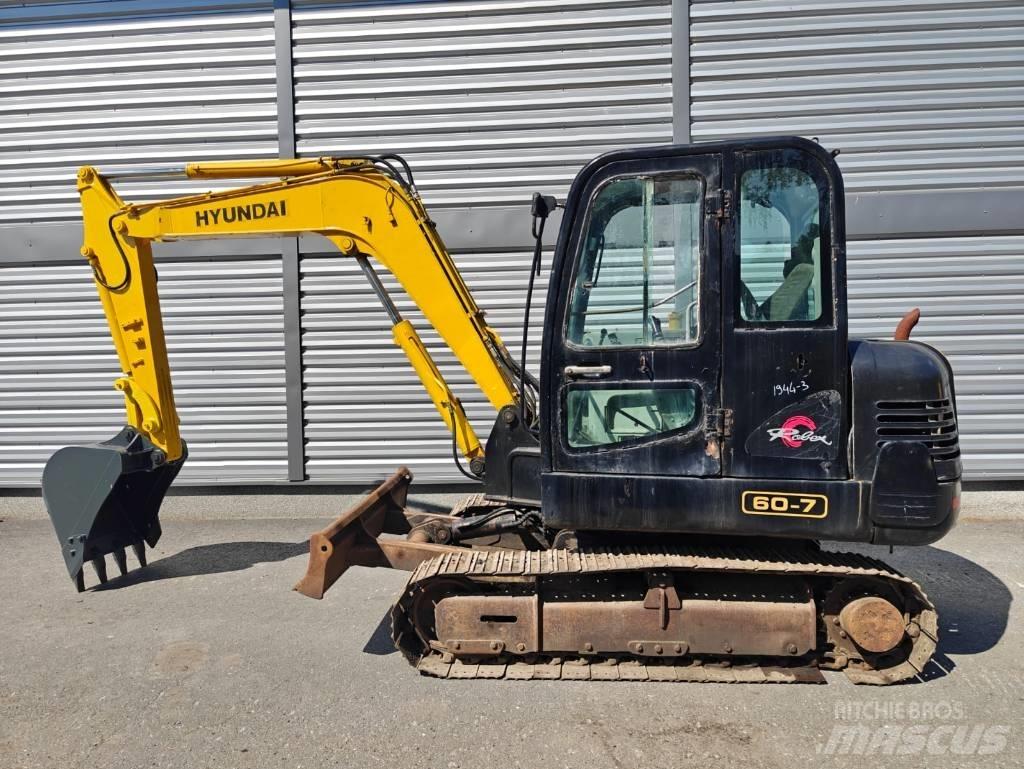 Hyundai R 60-7 小型挖土機/掘鑿機<7t(小型挖掘機)